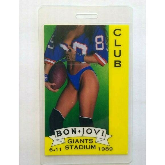 Bon Jovi Backstage Pass Original 1989 Giants Stadium Homecoming Concert Tour - Picture 1 of 3